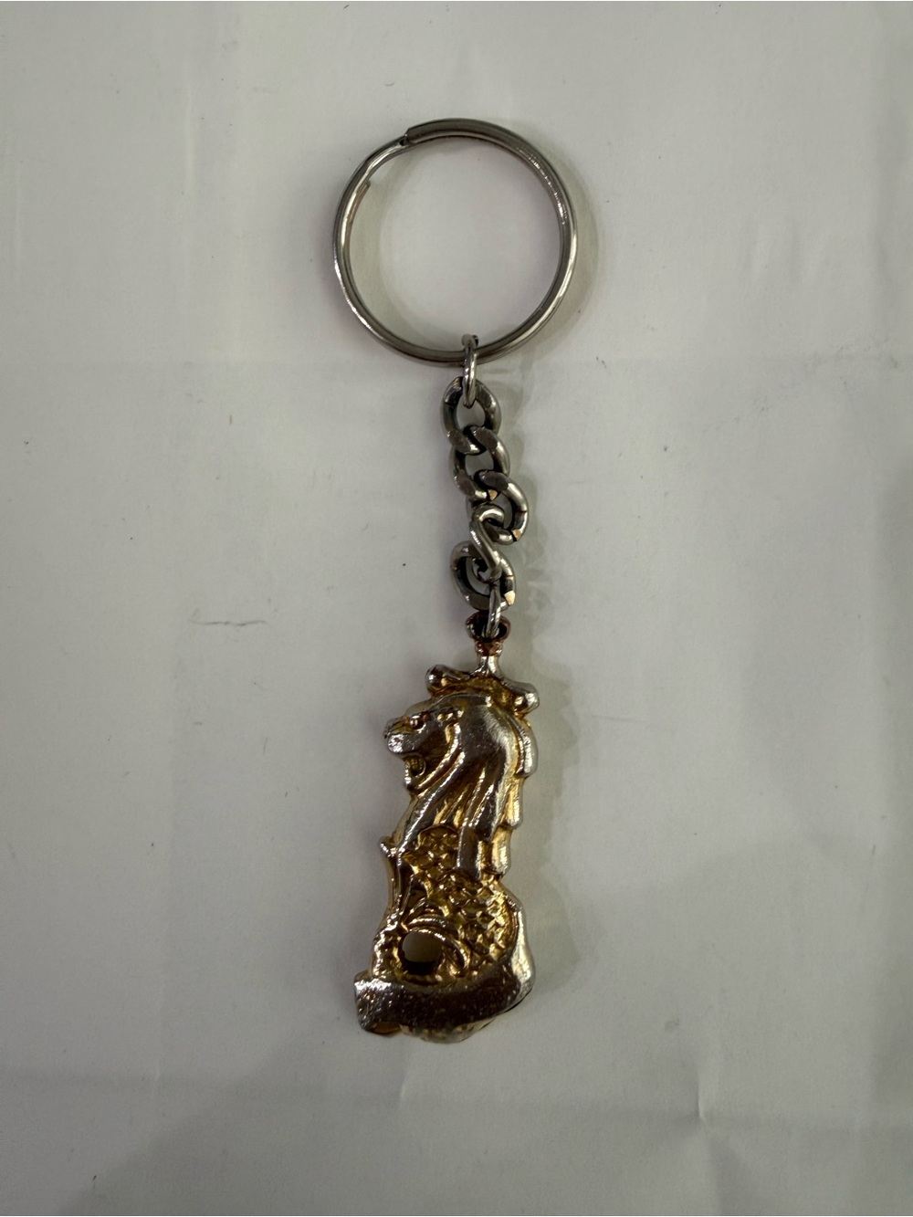 Vintage Gold Merlion Keychain